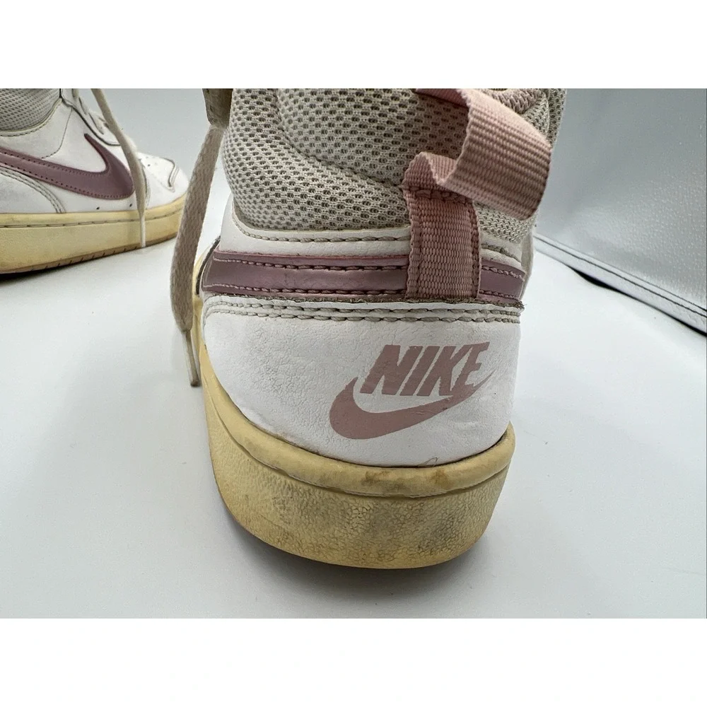 Nike Court‎ Borough Mid White Pink Glaze Shoes CD7782-105 4.5Y
